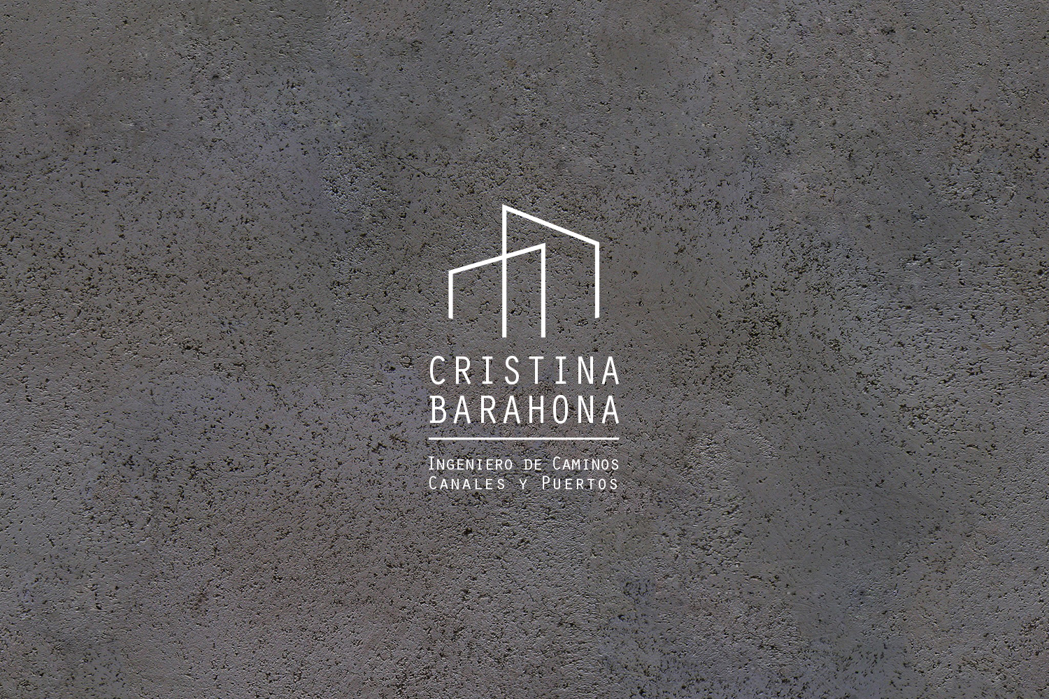 cristina-barahona-branding-01 Logotipo de Cristina Barahona sobre fondo con textura de cemento