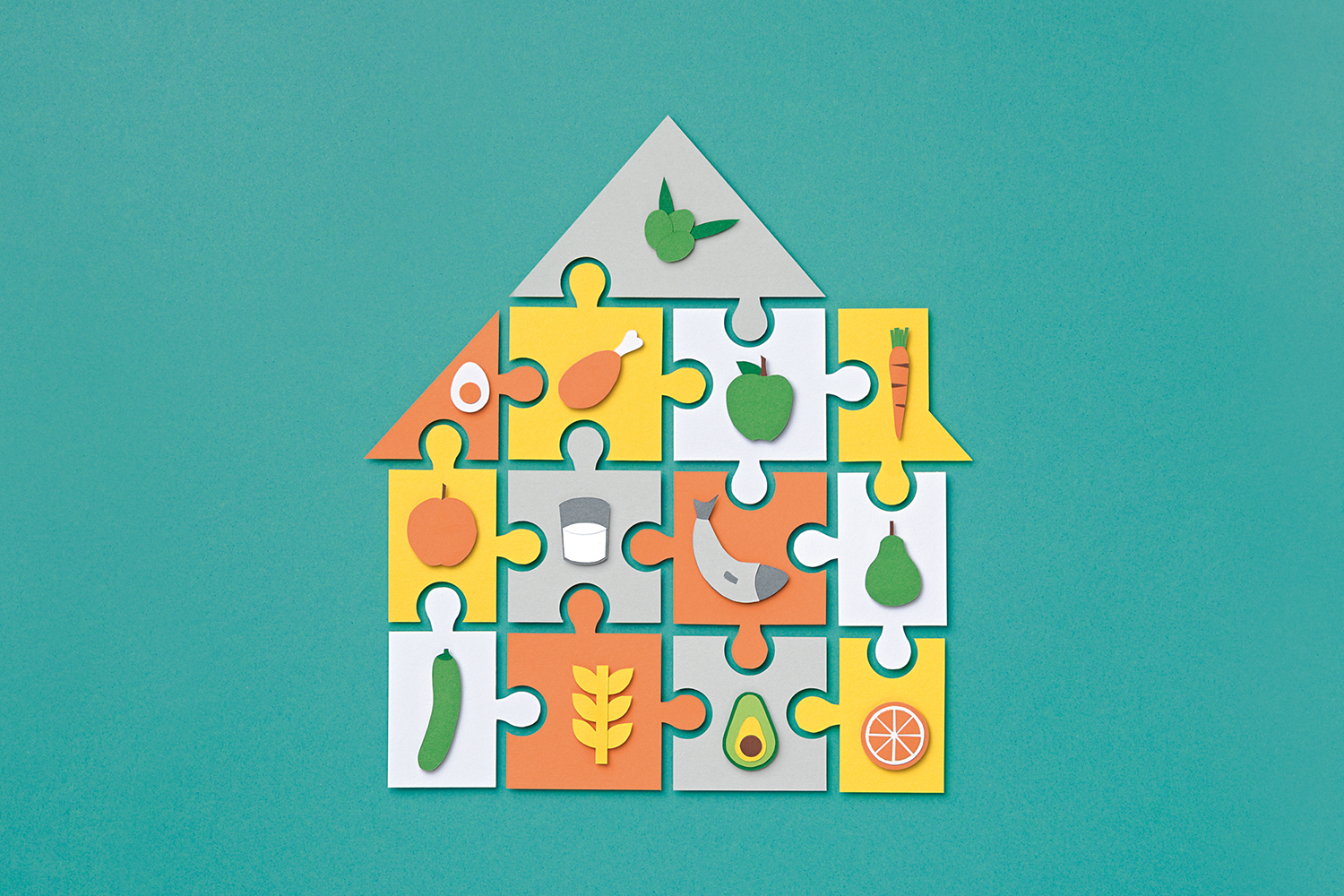 comer-bien-familia-ilustracion-02 Ilustración en papercut para la portada de Comer bien en familia