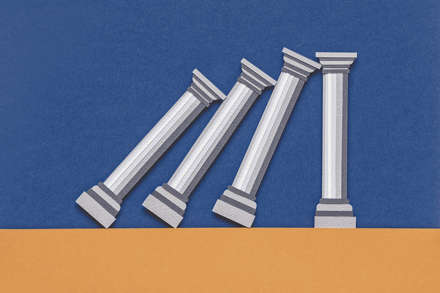 destruccion-democracias-portada-02 Ilustración en papercut para la portada de La destrucción de las democracias en la década de 1930