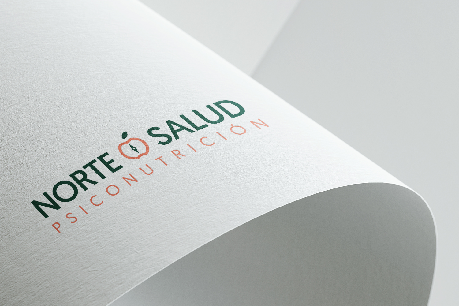 Mockups Design Papelería corporativa con el rediseño de la identidad visual de Norte Salud