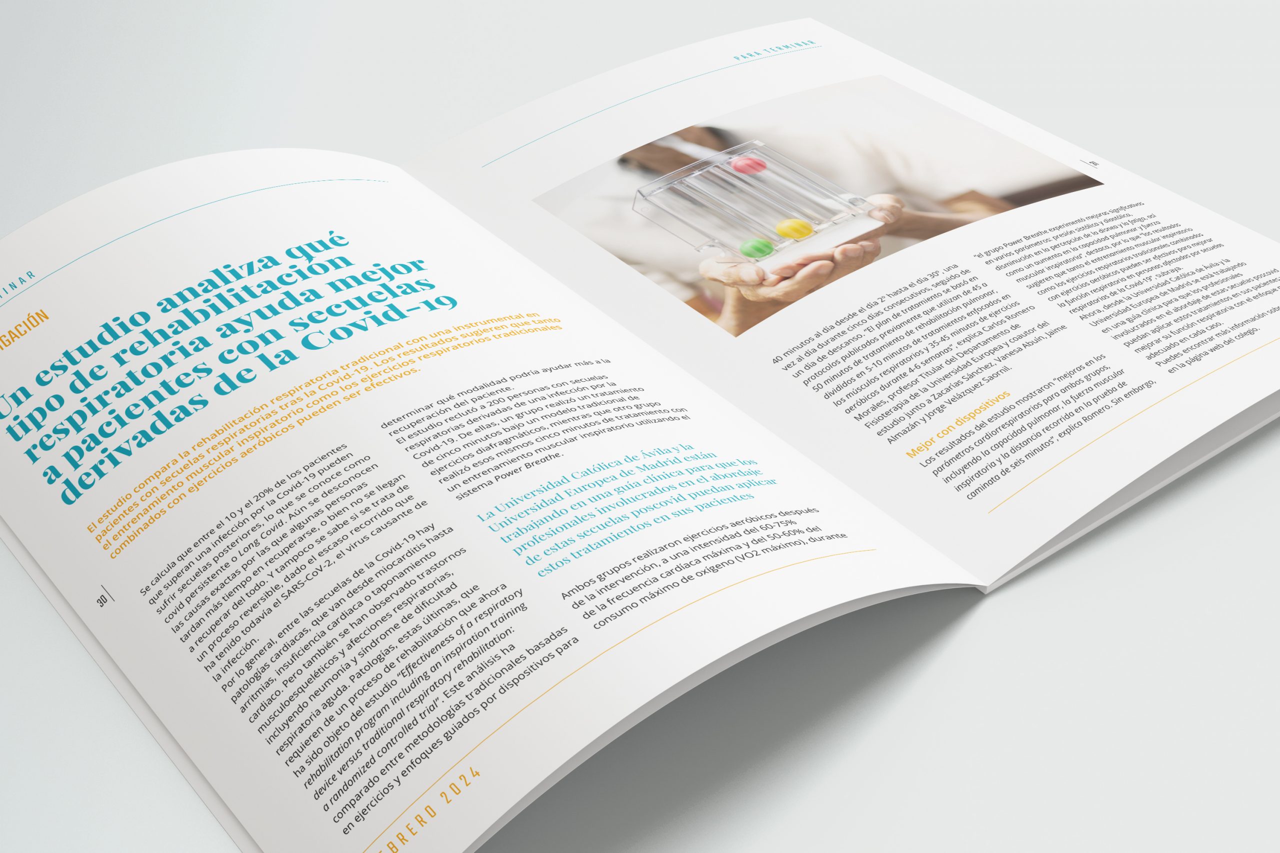 Páginas de la revista 30 días de fisioterapia